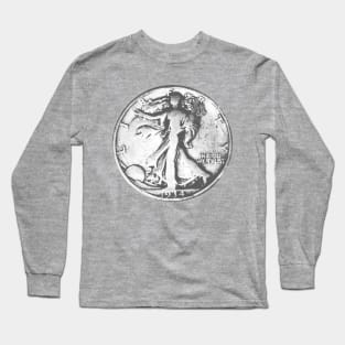 1934 Half Dollar Coin Long Sleeve T-Shirt